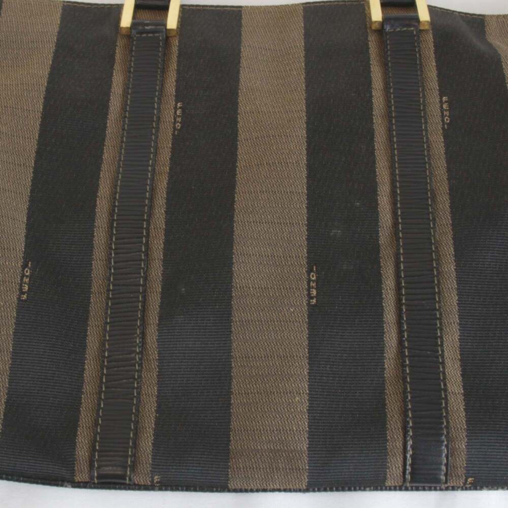 FENDI Pequin Boat-Shaped Tote Bag, Canvas, Brown, Women's - Picture 12 of 13